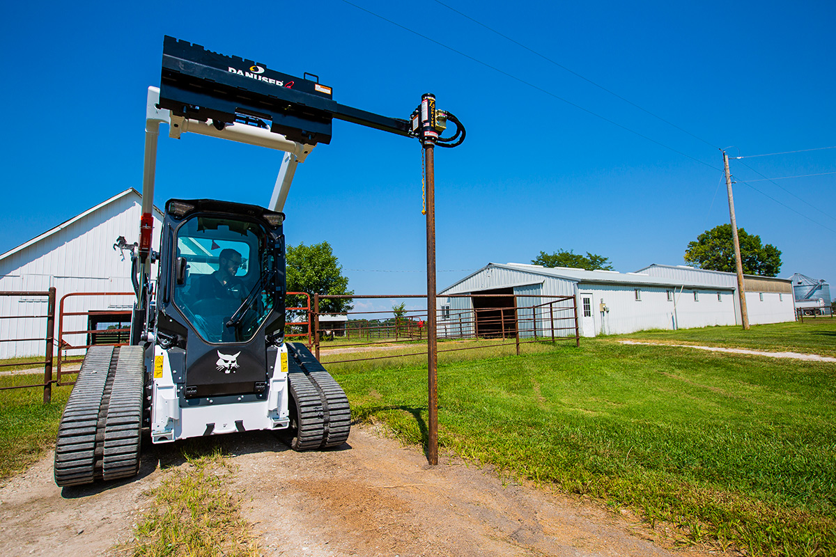 T3 Driver with off-set skid-steer mount