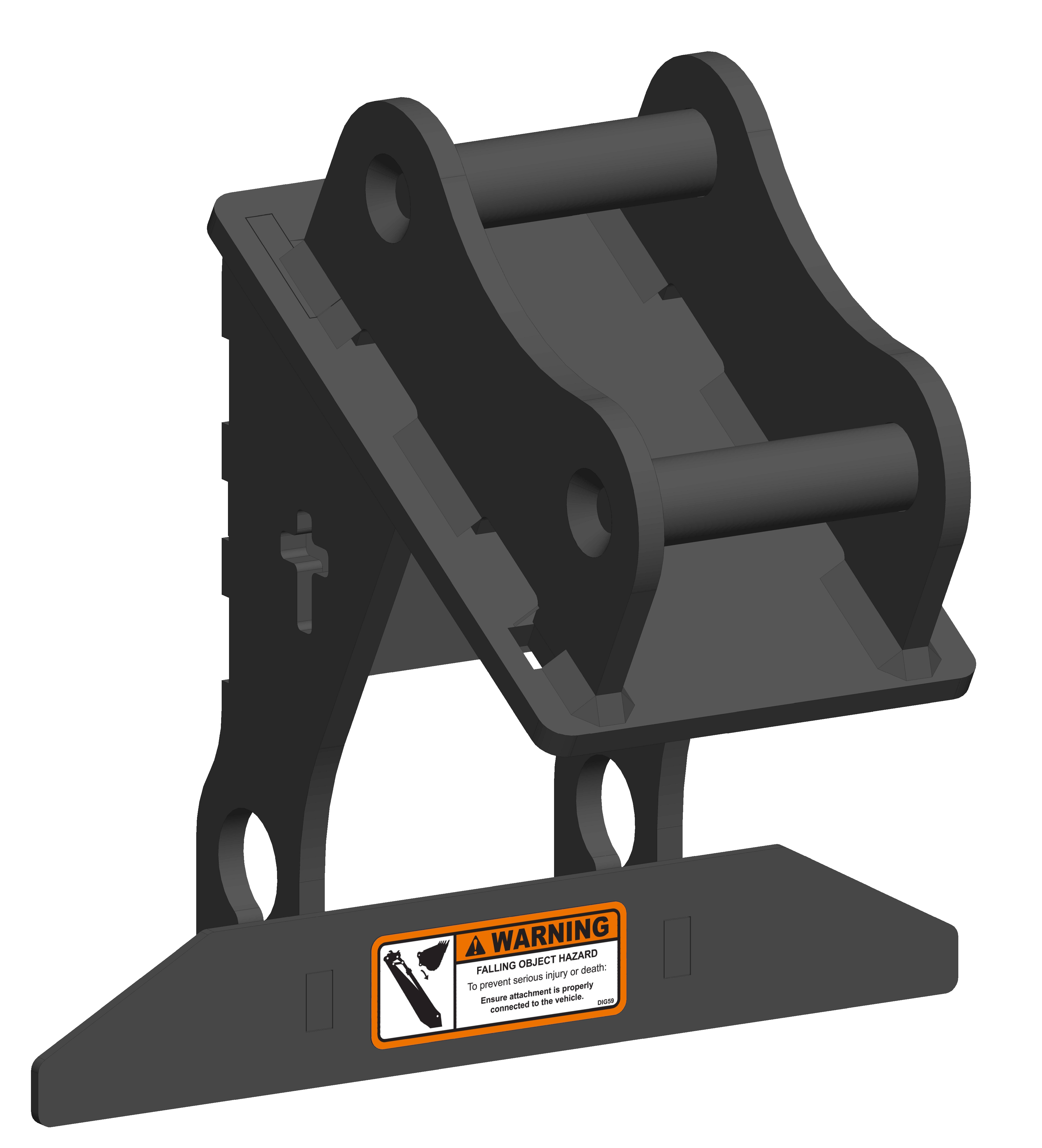 Mount that allows a T3 Post Driver to be used on CAT 304/305CR, and 304.5 machines.