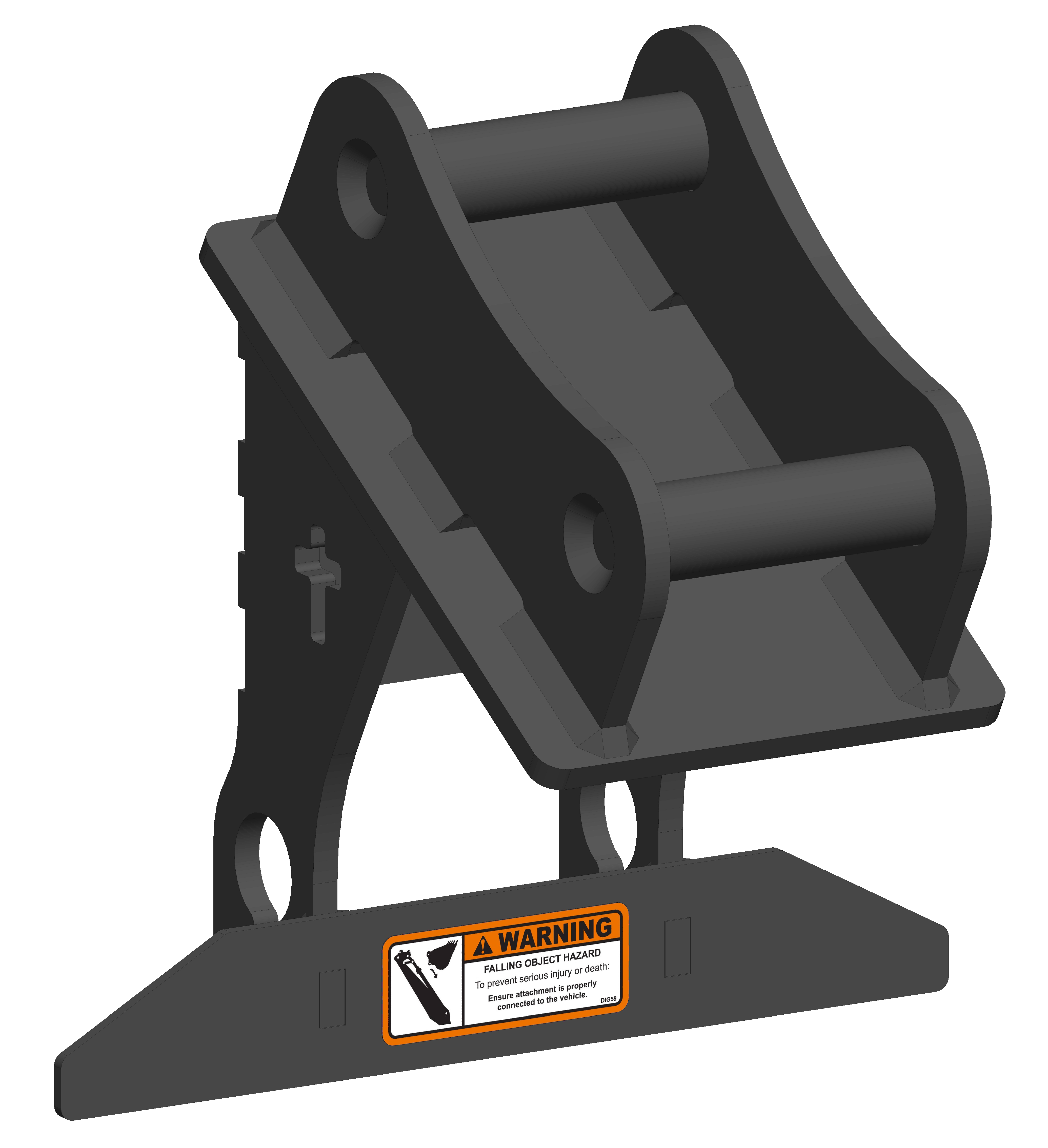 Mount that allows a T3 Post Driver to be used on Takeuchi TB145, TB250, TB153FR machines.